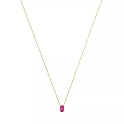 Isabel Bernard Baguette Roux 14 Karat Necklace Gold, Red Kurze Halskette