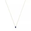 Isabel Bernard Baguette Nila 14 Karat Necklace Blue, Gold Kurze Halskette