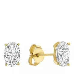 Isabel Bernard Baguette Genevieve 14 Karat Stud Ear Studs Gold Ohrstecker