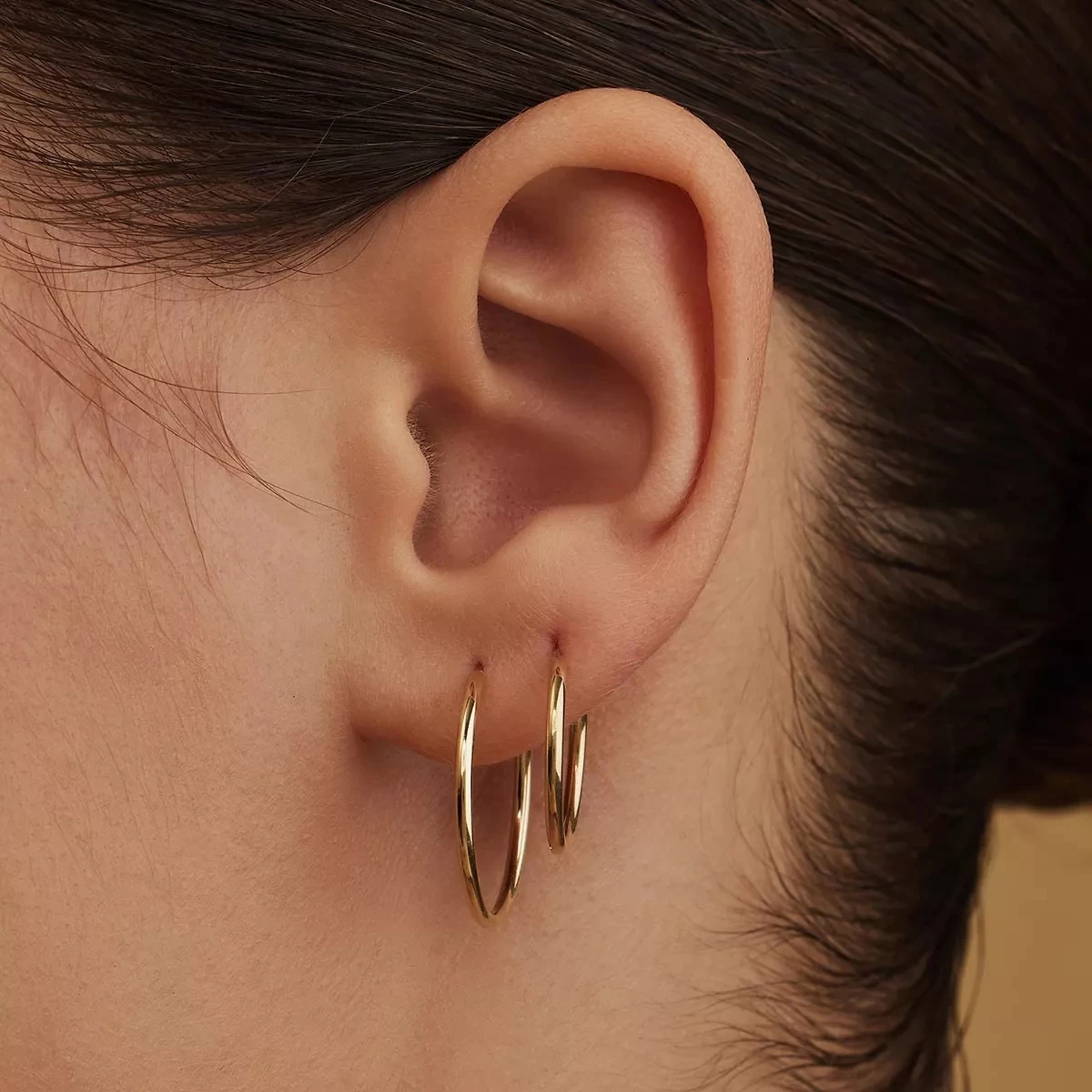 Isabel Bernard Le Marais Cerise 14 Karat Hoop Earrings Gold Creole - Image 3