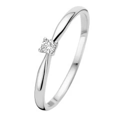 Isabel Bernard De La Paix Céline 14 Karat Ring | Diamond 0.05 Ct White Gold Diamantring