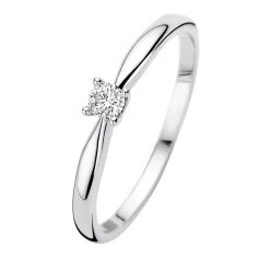 Isabel Bernard De La Paix Christine 14 Karat Ring | Diamond 0.10 White Gold Diamantring