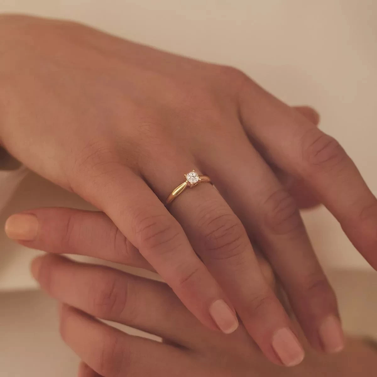 Isabel Bernard De La Paix Hanaé 14 Karat Ring | Diamond 0.08 Ct Gold Diamantring - Image 3