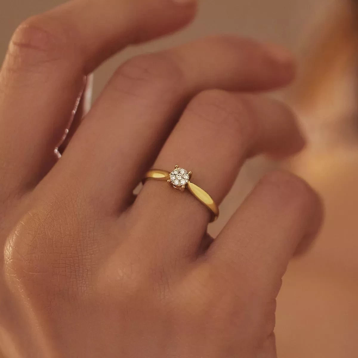 Isabel Bernard De La Paix Hanaé 14 Karat Ring | Diamond 0.08 Ct Gold Diamantring - Image 4