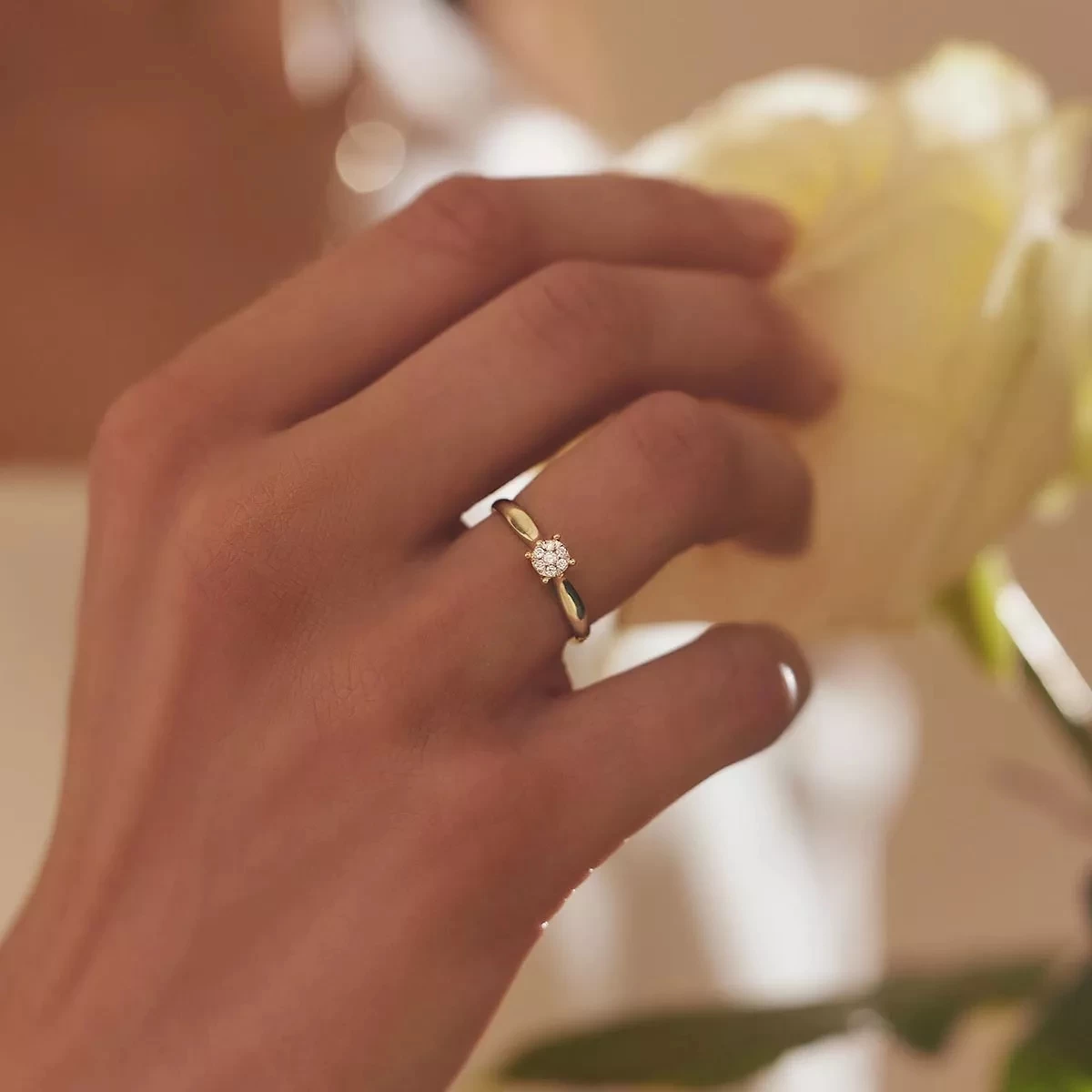 Isabel Bernard De La Paix Hanaé 14 Karat Ring | Diamond 0.08 Ct Gold Diamantring - Image 5