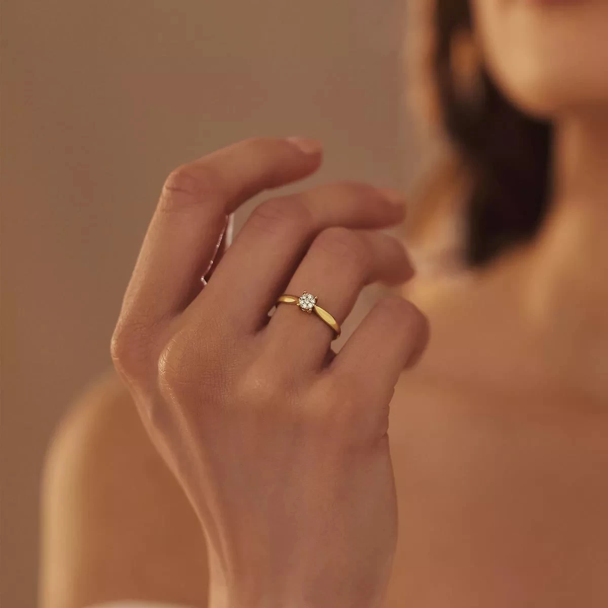 Isabel Bernard De La Paix Hanaé 14 Karat Ring | Diamond 0.08 Ct Gold Diamantring - Image 6