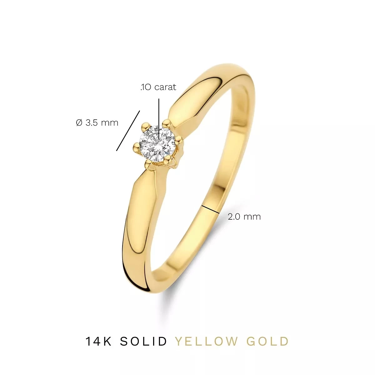 Isabel Bernard De La Paix Sybil 14 Karat Ring | Diamond 0.10 Ct Gold Diamantring - Image 5