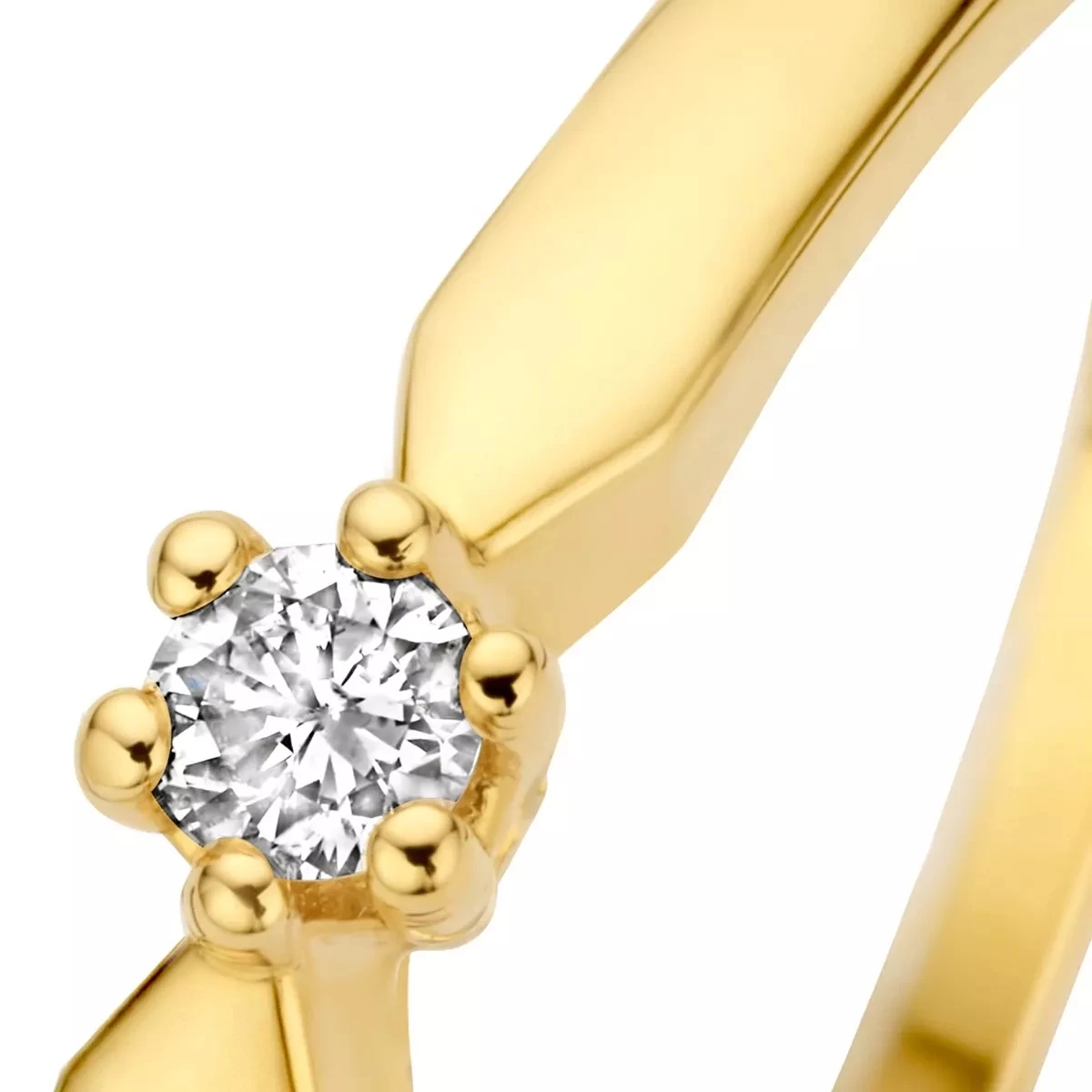 Isabel Bernard De La Paix Emily 14 Karat Ring | Diamond 0.05 Ct Gold Diamantring - Image 3