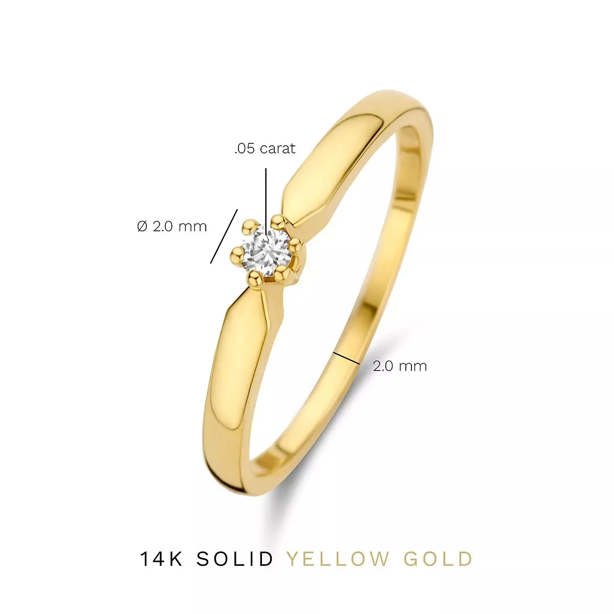 Isabel Bernard De La Paix Emily 14 Karat Ring | Diamond 0.05 Ct Gold Diamantring - Image 5