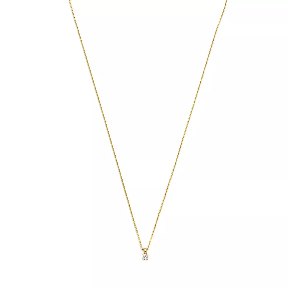 Isabel Bernard De La Paix Céline 14 Karat Necklace | Diamond 0.05 Gold Kurze Halskette