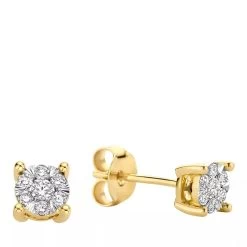 Isabel Bernard De La Paix Hanaé 14 Karat Stud Ear Studs | Diamond Gold Ohrstecker