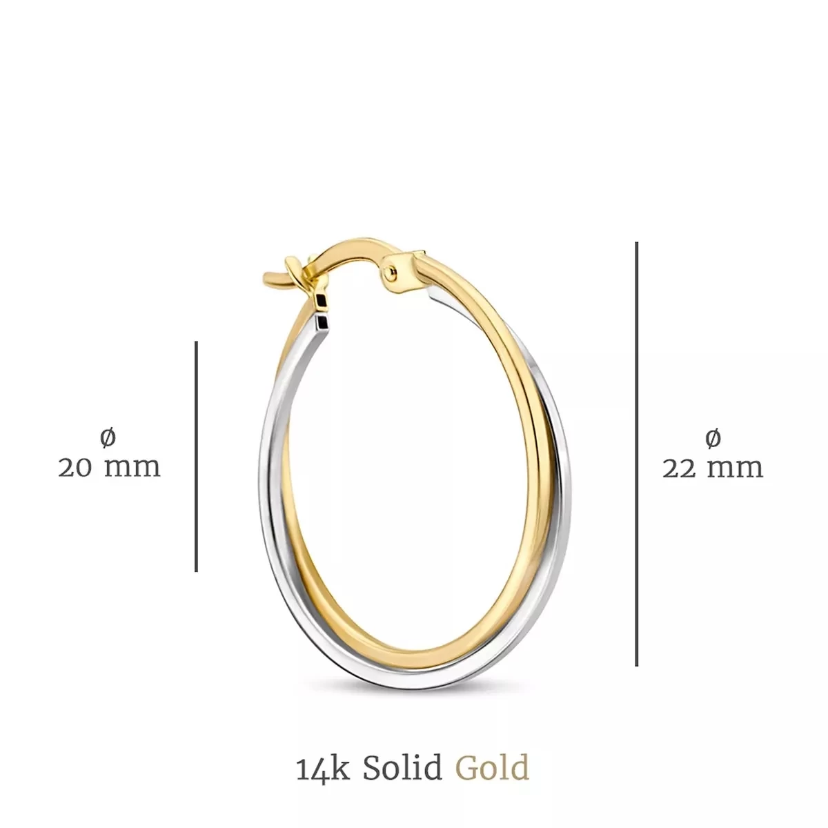 Isabel Bernard Rivoli Adame 14 Karat Hoop Earrings With Two Colou Gold Creole - Image 5