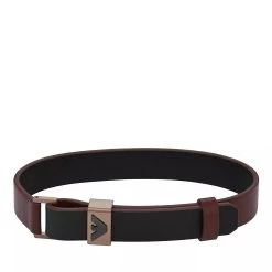 Emporio Armani Leather Strap Bracelet Armband