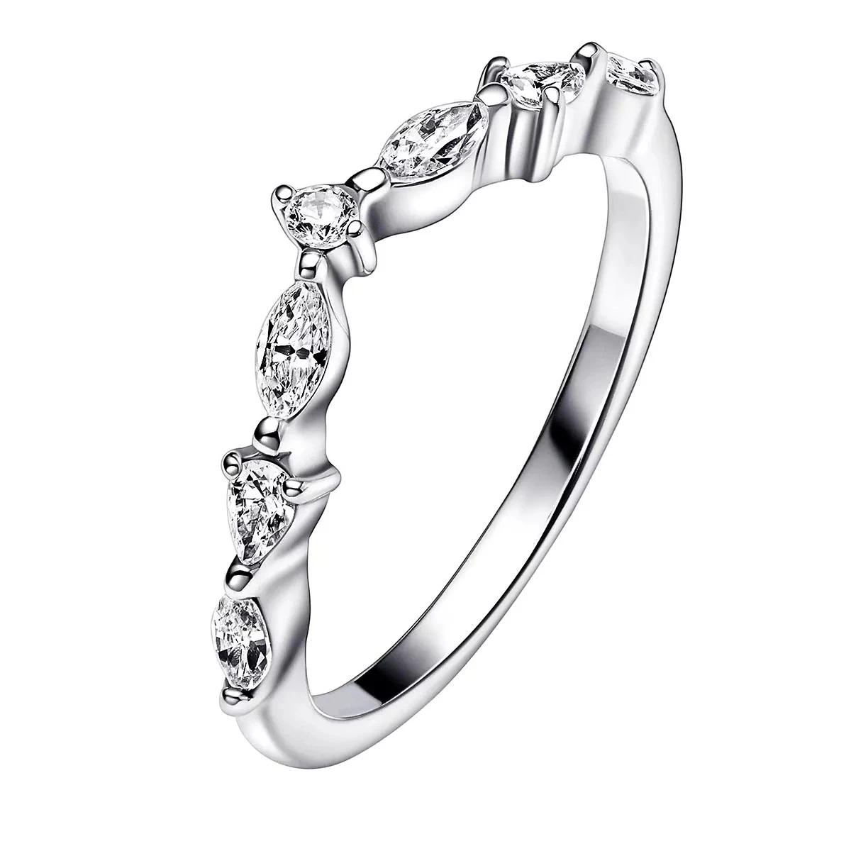 Pandora Zeitloser Wunsch Funkelnder Wechselnder Ri Clear Ring - Image 3