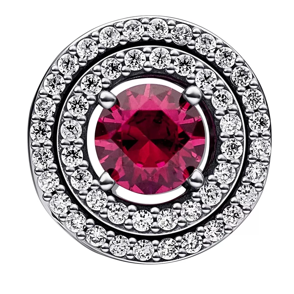 Pandora Funkelnder Runder Charm Red Anhänger - Image 2