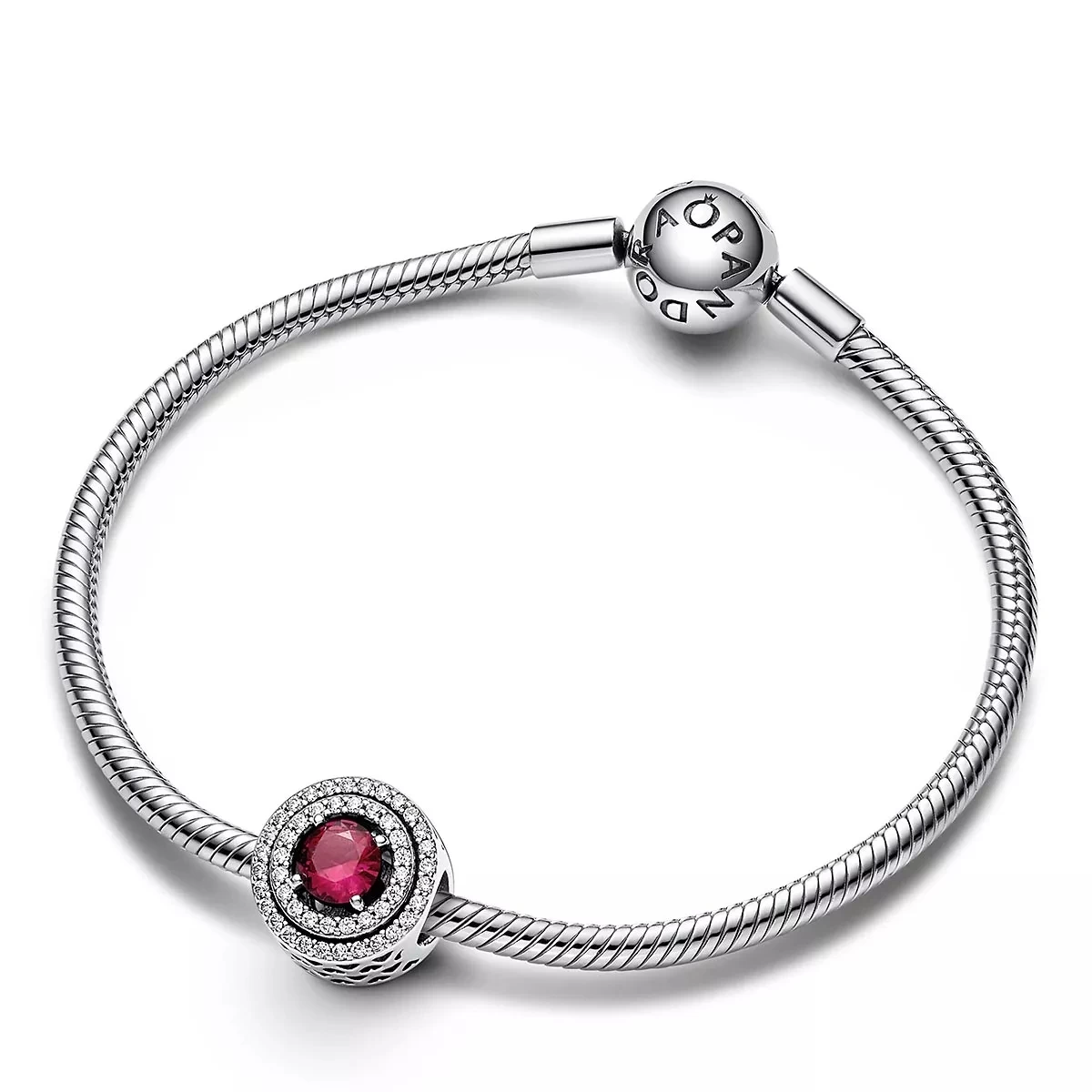 Pandora Funkelnder Runder Charm Red Anhänger - Image 3