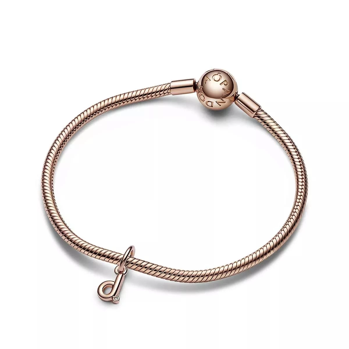 Pandora Letter D 14k Rose Gold-plated Dangle With Clear Cubic Zirconia Anhänger - Image 4