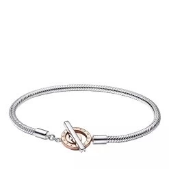 Pandora Signature T-Verschluss Schlangen-Gliederarmband Armband