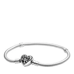 Pandora Stammbaum Schlangen-Gliederarmband Mit Herzverschl Armband