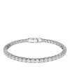 Swarovski Tennis Deluxe Round Cut Rhodium Plated White Armband