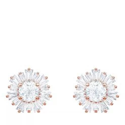 Swarovski Sunshine Mixed Cuts Sun Rose Gold-tone Plated White Ohrstecker