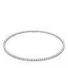 Swarovski Tennis Deluxe Round Cut Rhodium Plated White Kurze Halskette