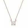 Swarovski Attract Square Cut Rose Gold-tone Plated Mittellange Halskette