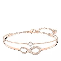 Swarovski Infinity Infinity Gold-tone Plated White Armreif