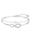 Swarovski Infinity Infinity Rhodium Plated White Armreif