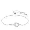Swarovski Infinity Infinity And Heart Rhodium Plated White Armband