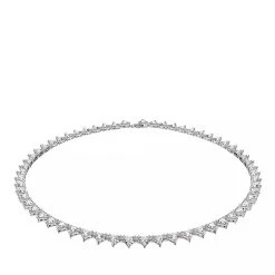 Swarovski Ortyx Triangle Cut Rhodium Plated Silver Kurze Halskette