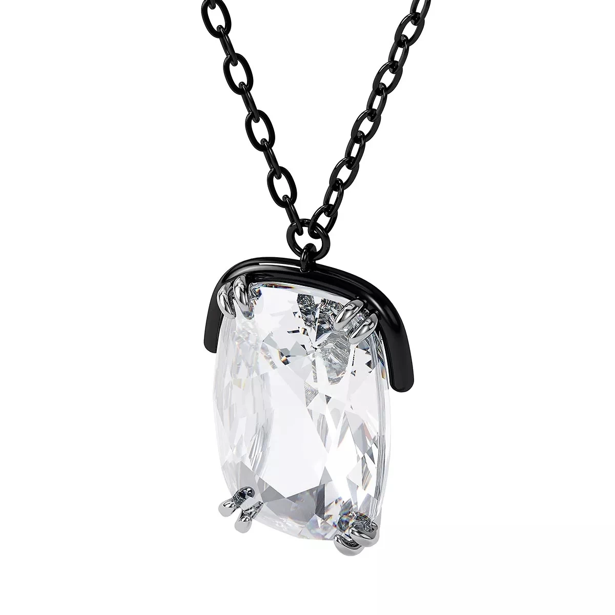 Swarovski Harmonia Necklace Oversized Crystal Mixed Metal White Lange Halskette - Image 4
