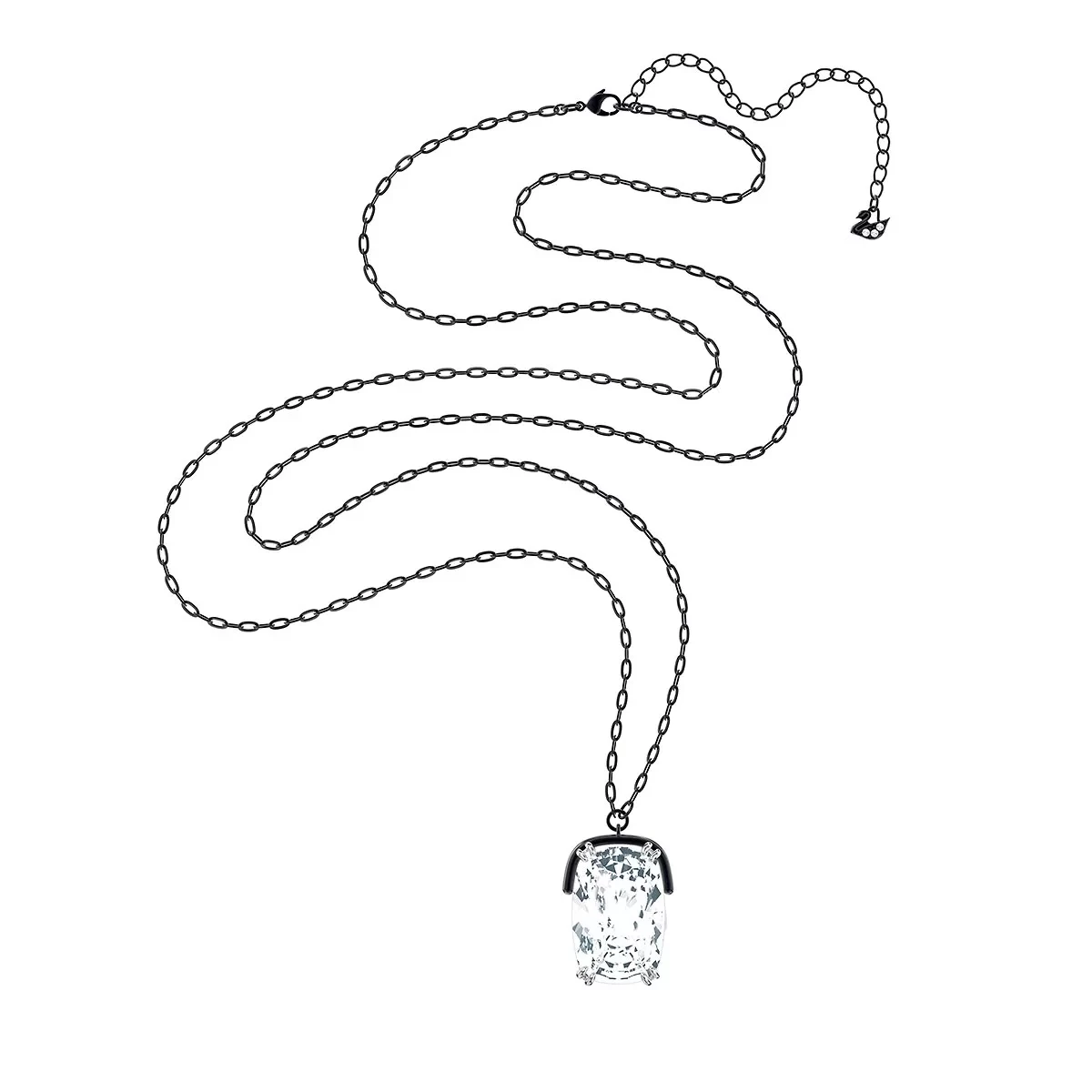 Swarovski Harmonia Necklace Oversized Crystal Mixed Metal White Lange Halskette - Image 5