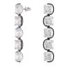 Swarovski Harmonia Drop Cushion Cut Floating Crystals Mixed White Ohrhänger