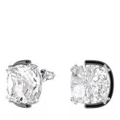 Swarovski Harmonia Cushion Cut Mixed Metal Finish White Ohrstecker