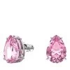 Swarovski Gema Drop Cut Rhodium Plated Pink Ohrstecker