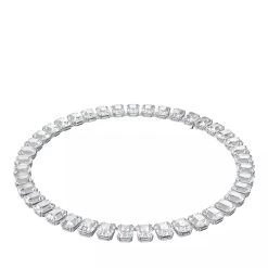Swarovski Millenia Octagon Cut Rhodium Plated Silver Kurze Halskette