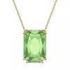 Swarovski Millenia Necklace Octagon Cut Gold-tone Plated Green Lange Halskette