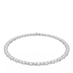 Swarovski Millenia Trilliant Cut Rhodium Plated Silver Kurze Halskette