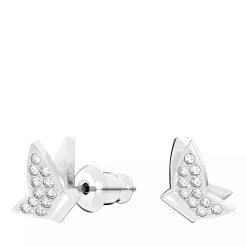 Swarovski Lilia Butterfly Rhodium Plated White Ohrstecker
