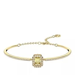 Swarovski Millenia Octagon Cut Pavé Gold-tone Plated Yellow Armreif