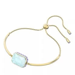 Swarovski Orbita Octagon Cut Gold-tone Plated Multicolored Armband