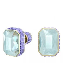 Swarovski Orbita Octagon Cut Gold-tone Plated Multicolored Ohrstecker