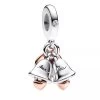 Pandora Two-tone Wedding Bells Double Dangle Clear Anhänger