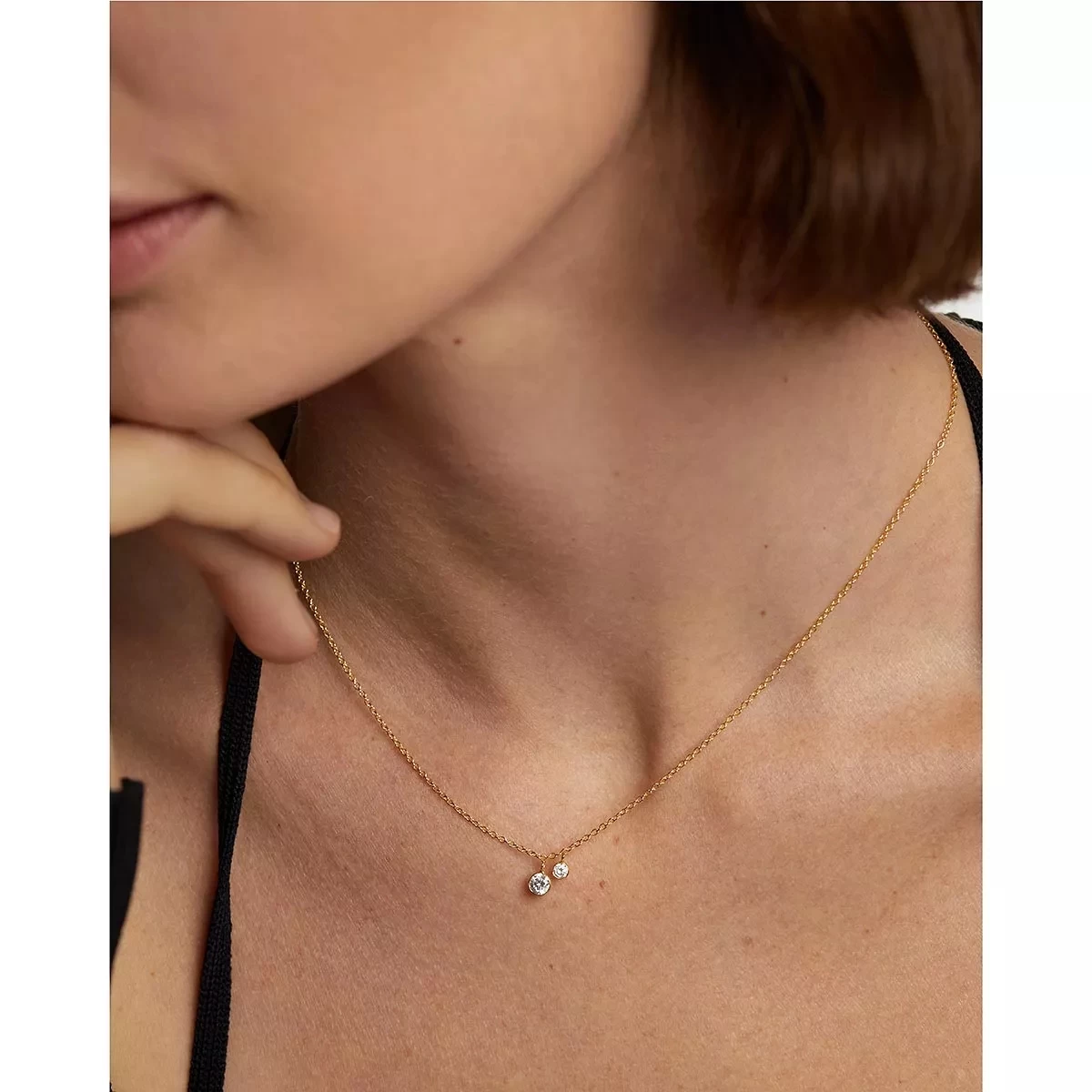 PDPAOLA Bliss Necklace Gold Mittellange Halskette - Image 2