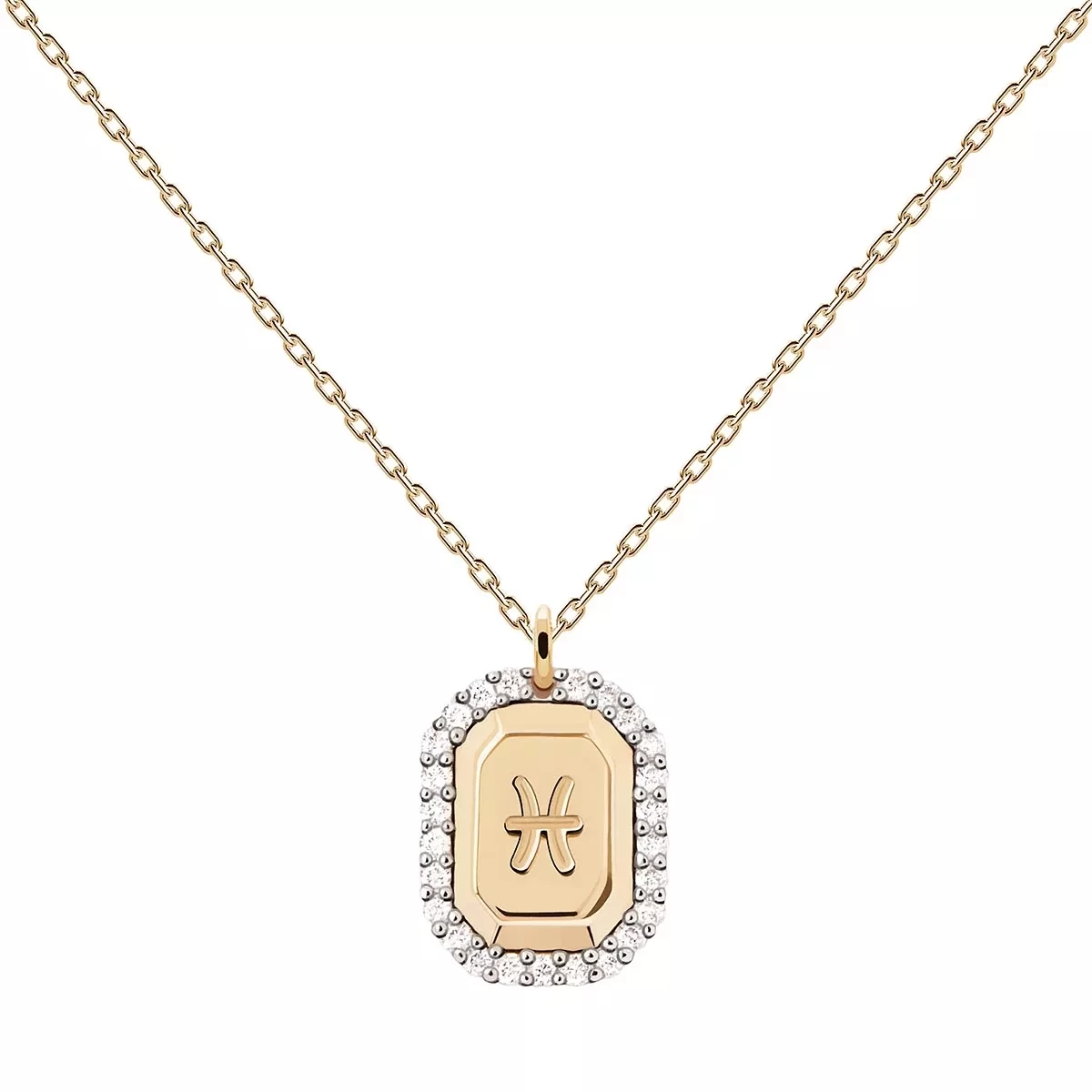 PDPAOLA Pisces Necklace Gold Mittellange Halskette