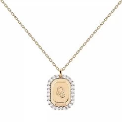 PDPAOLA Leo Necklace Gold Mittellange Halskette