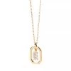 PDPAOLA Mini Letter E Necklace Gold Mittellange Halskette