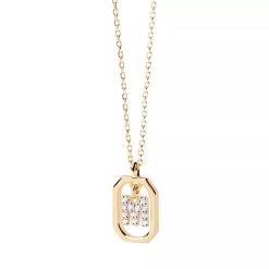 PDPAOLA Mini Letter M Necklace Gold Mittellange Halskette