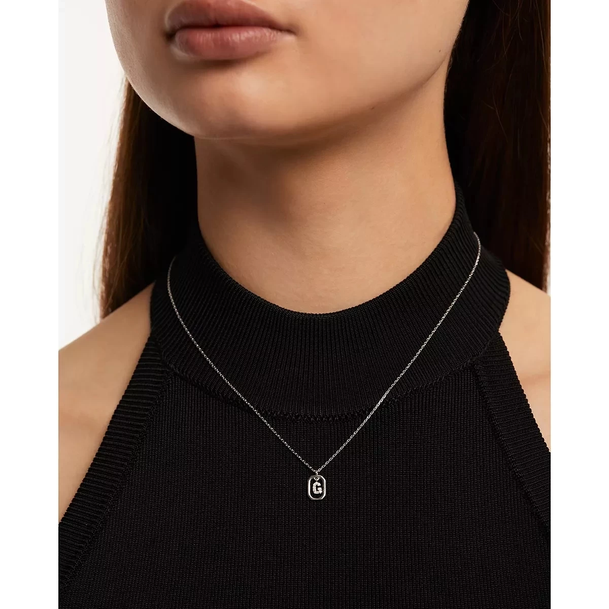 PDPAOLA Mini Letter G Silver Necklace Silver Mittellange Halskette - Image 2